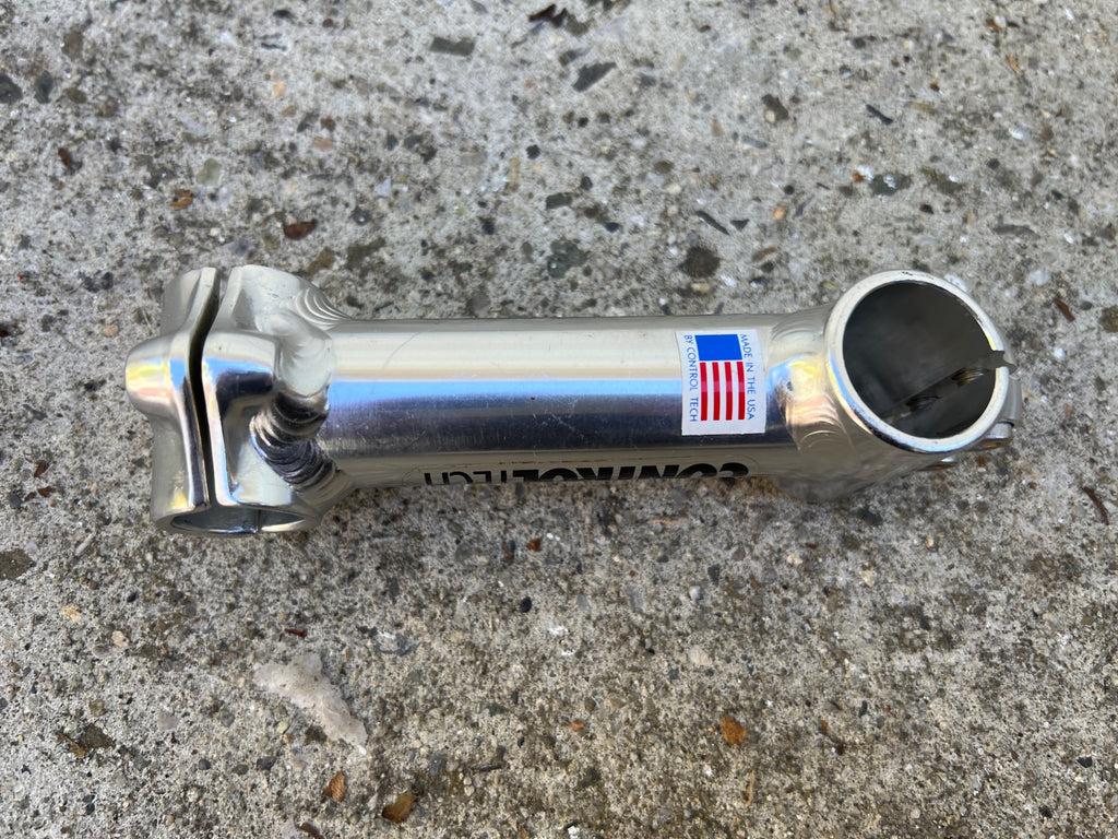 Control Tech 120x25.4mm Stem 1 1/8” Vintage Mountain Bike Silver Aluminum MTB  - Image 3