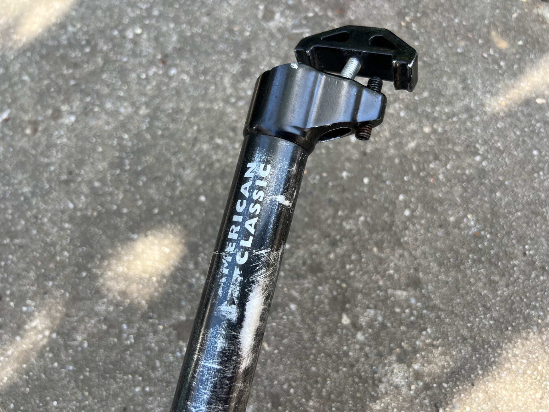 American Classic 25.0x340mm Seatpost Black MTB Aluminum Mountain Missing Clamp  - Image 3