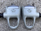 Used Shimano Look PD-1056 Clipless Pedals Vintage Road Bike Retro Gray Steel France-Bicycle Bin