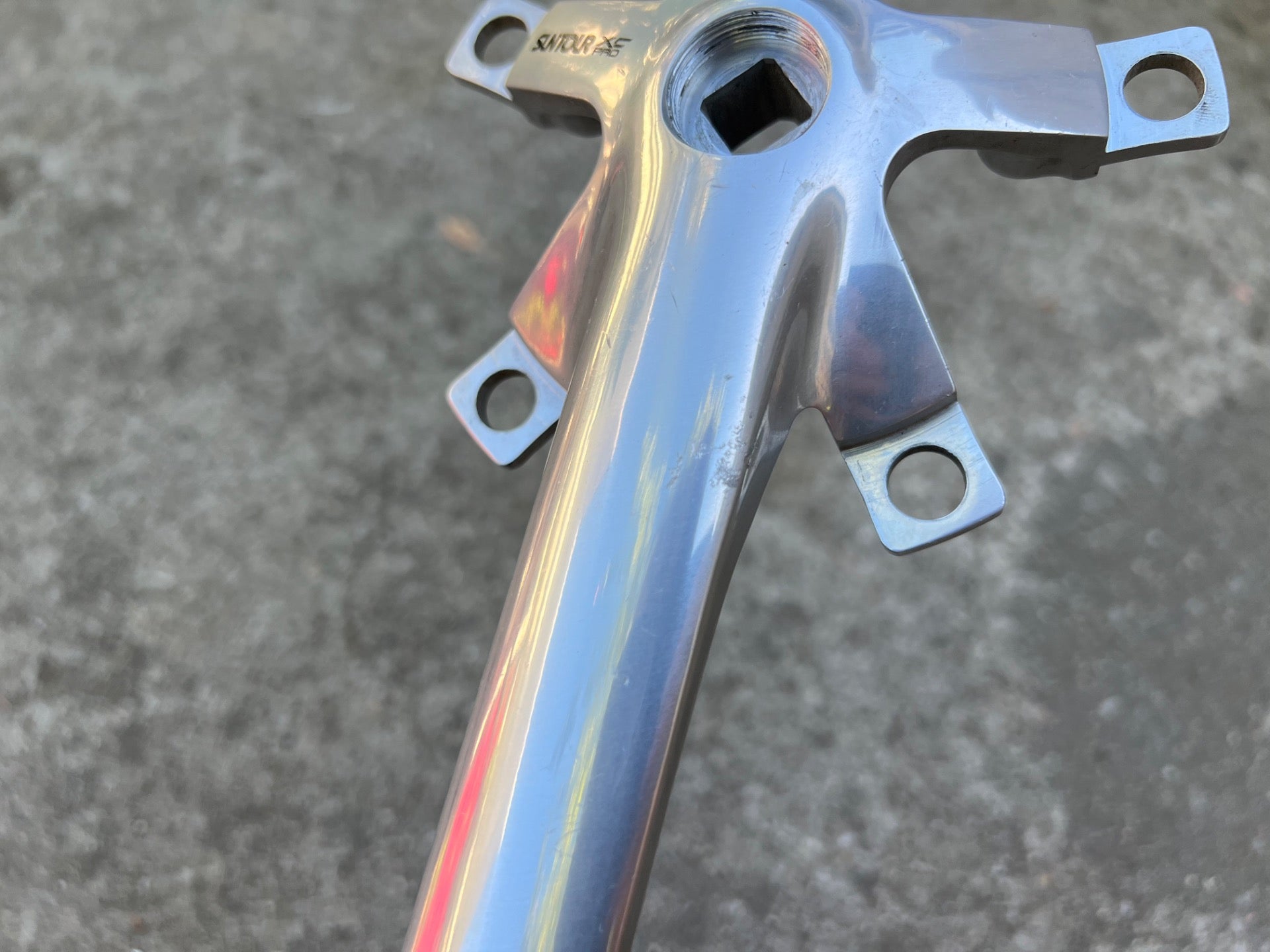 NICE Suntour XC PRO Drive Side Right Crankarm 110/74 BCD 175mm Silver Vintage - Image 3