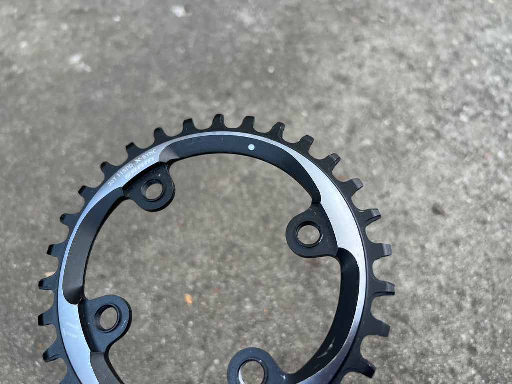 NEW SRAM XX1 X-Sync 30T 11 Speed 76BCD Asymmetrical Chainring Black Silver MTB  - Image 3