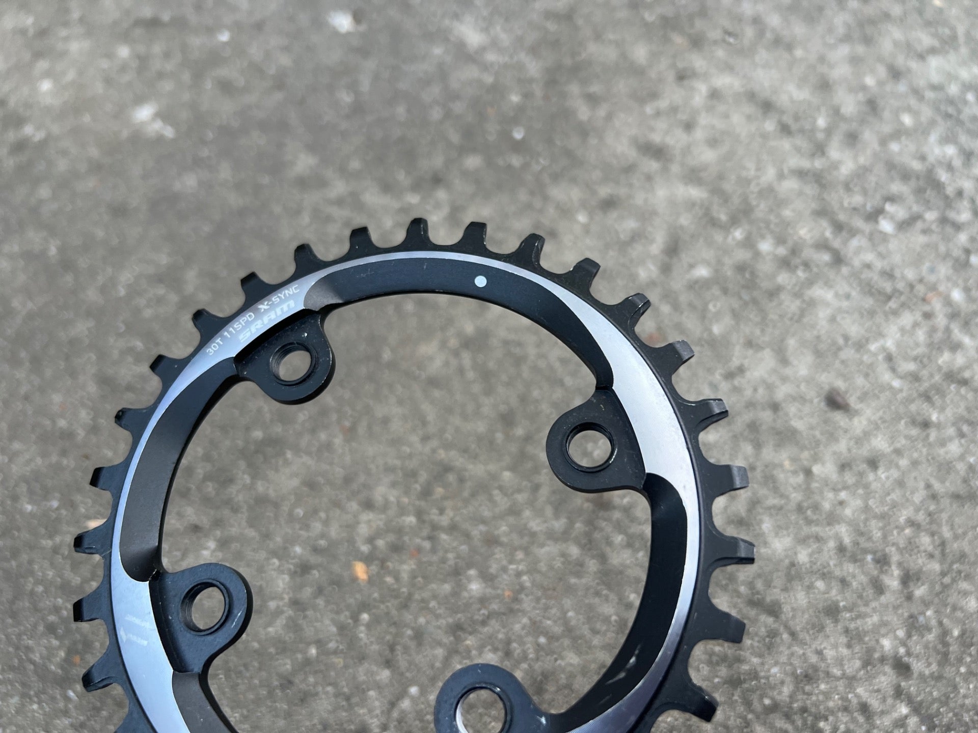 NEW SRAM XX1 X-Sync 30T 11 Speed 76BCD Asymmetrical Chainring Black Silver MTB  - Image 3
