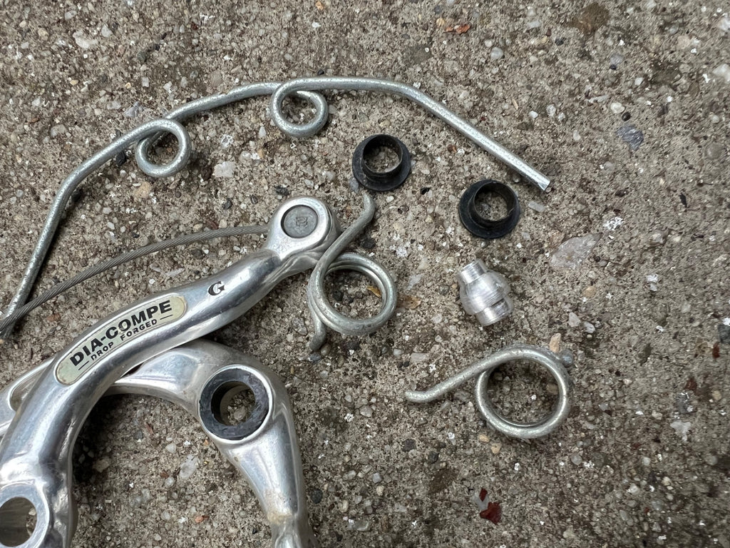 Dia Compe Centerpull Caliper Brake Silver Parts Spring Bolt Vintage Retro Road  - Image 3