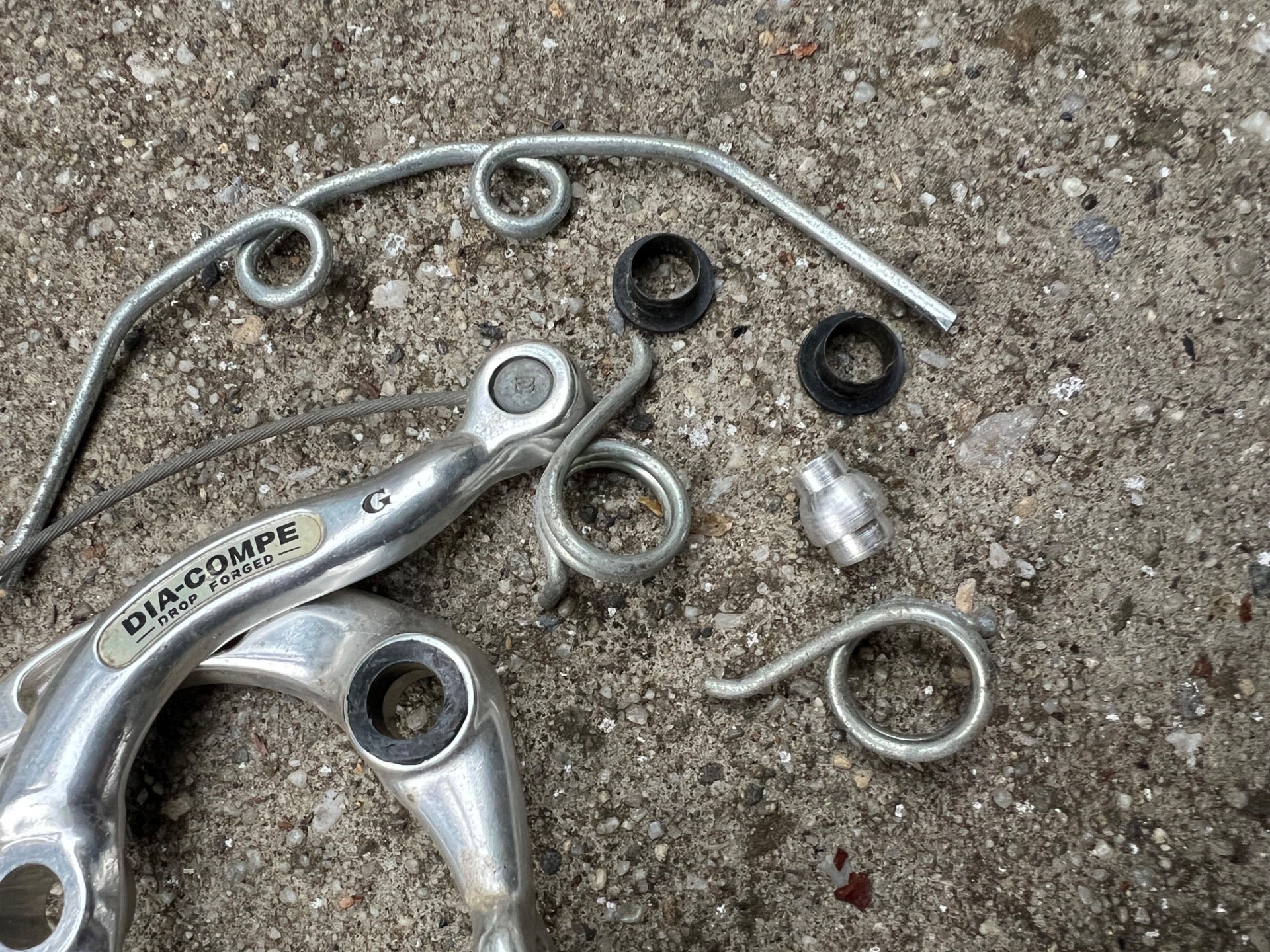 Dia Compe Centerpull Caliper Brake Silver Parts Spring Bolt Vintage Retro Road  - Image 3