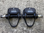 Used Vintage Look Carbon Black Clipless Pedals Retro Eroica Aluminum 9/16” 80’s-Bicycle Bin