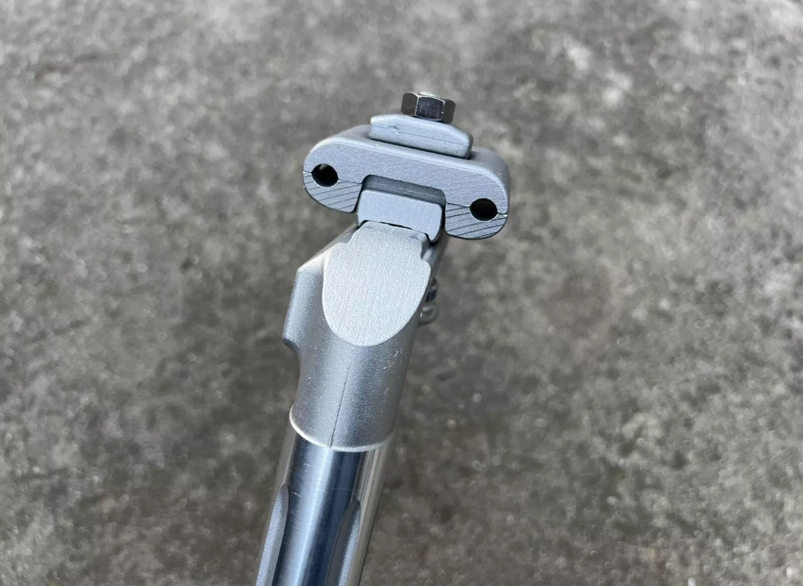 NOS SR MTE-100 Seatpost 26.4x260mm Vintage Adjustable QR MTB ATB Silver Alloy - Image 3