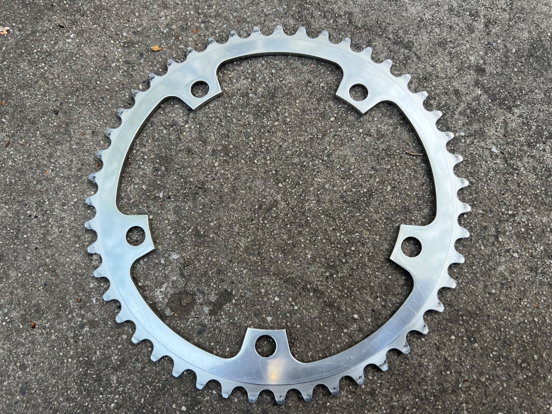 Campagnolo 47T Tooth 144 BCD Chainring Brev Camp Campy Vintage Silver Anodized  - Image 3