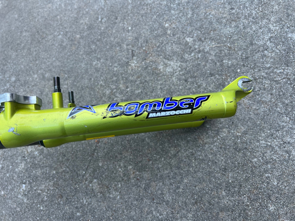 Used Serviced Marzocchi Bomber Z2 Fork Acid Green Vintage MTB Mountain 1 1/8” Retro-Bicycle Bin