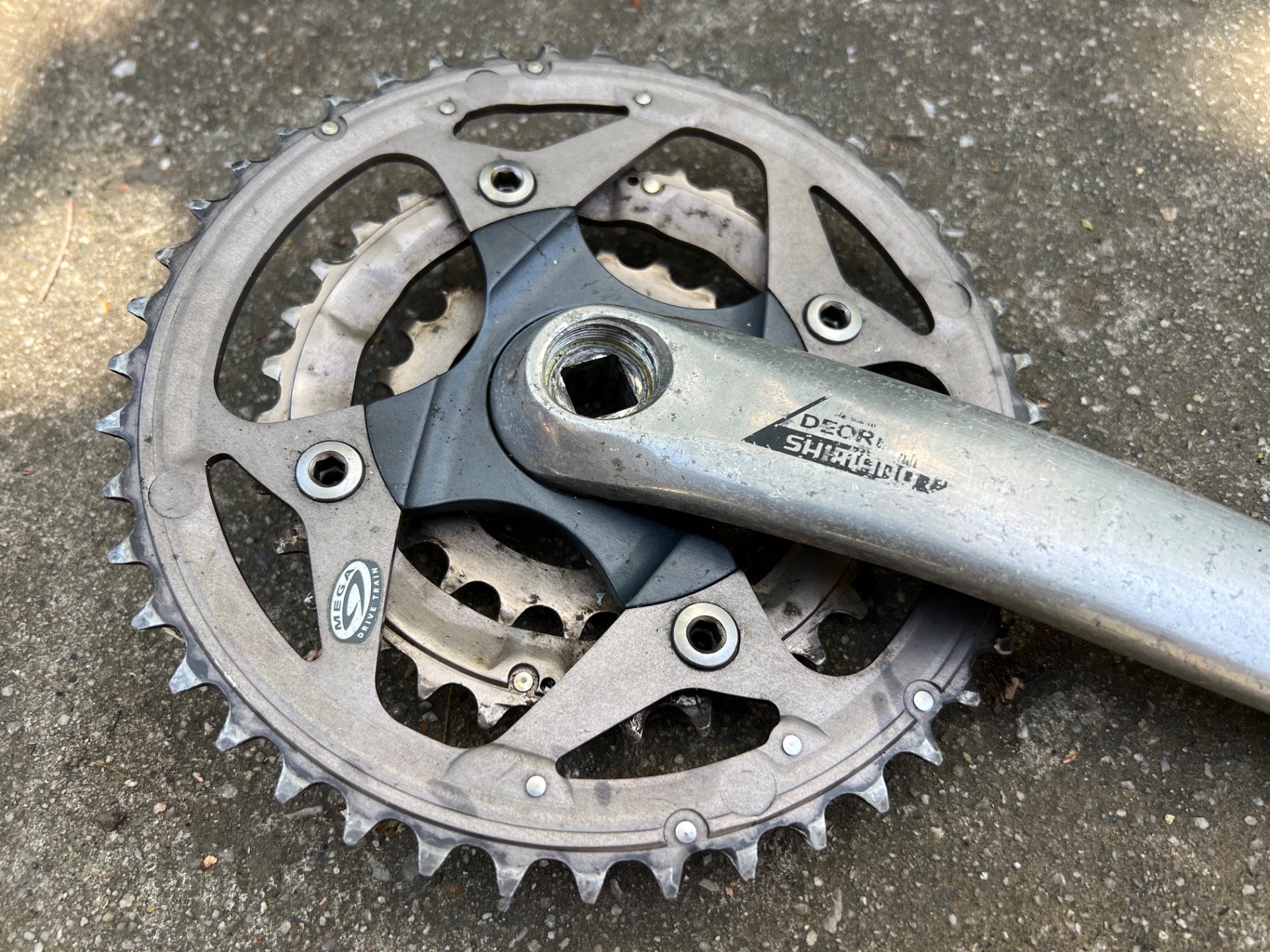 Shimano Deore LX 175mm FC-M570 Drive Side Crank Arm Right 22-32-44 Vintage MTB  - Image 3