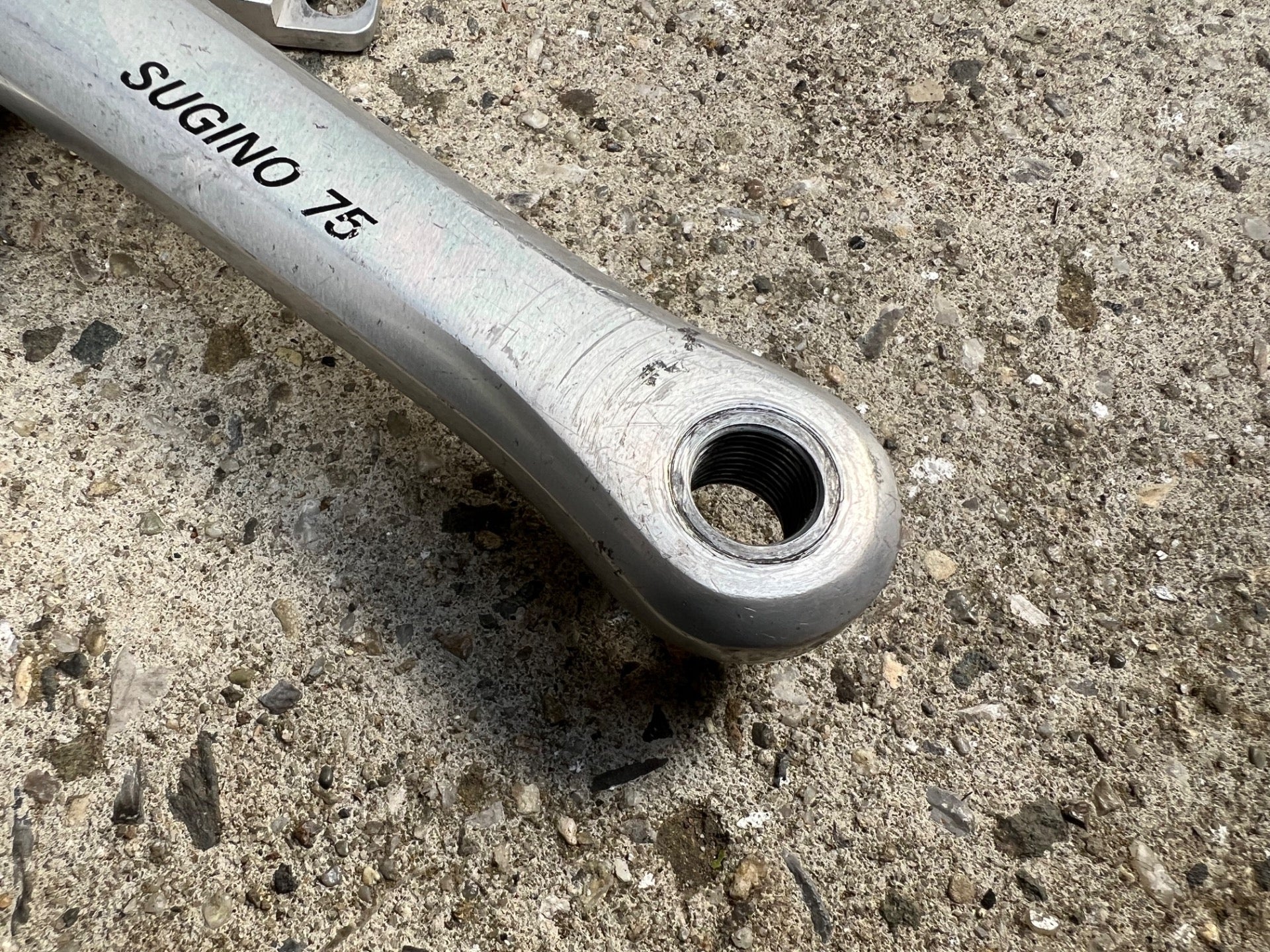 Sugino 75 165mm Drive Side Crank Arm 144BCD Track Racing Bike Silver Road  - Image 3
