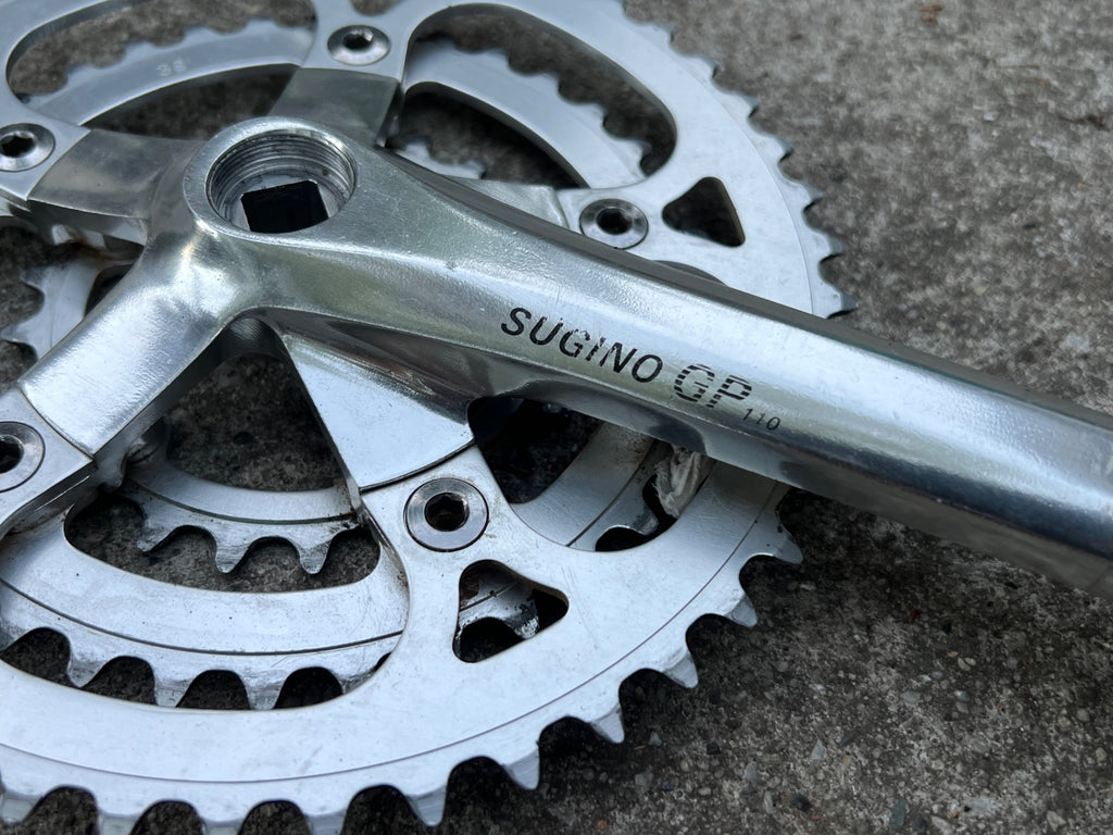 Sugino GP Triple Crankset 46/36/24 175mm Vintage MTB Gravel Silver Crankset ATB - Image 7
