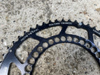 Used Rotor Q Rings 53/39T 130BCD Oval Chainring Set Road Black Racing Aluminum OCP-Bicycle Bin
