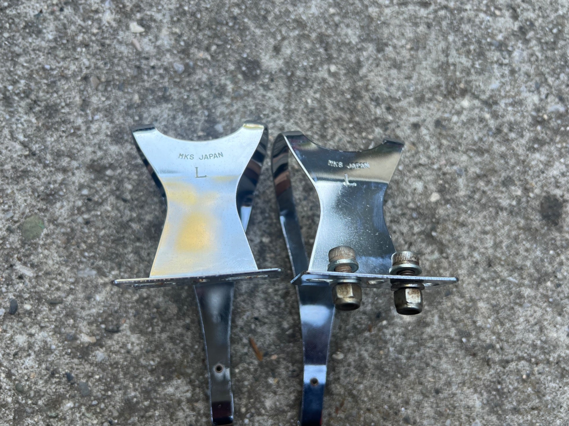 MKS NJS Toe Clips Size Large L Chrome Steel Vintage Road Bike Eroica Touring - Image 3