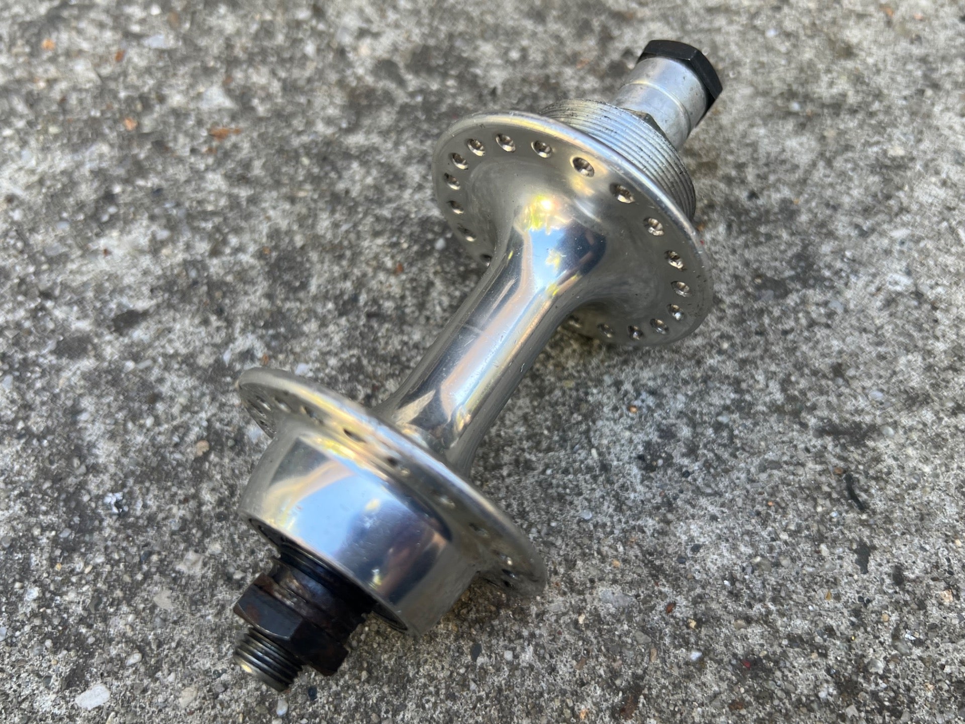 Sansin 126mm 40H Hole Rear Hub Vintage Road Touring Bike Silver Aluminum English - Image 3