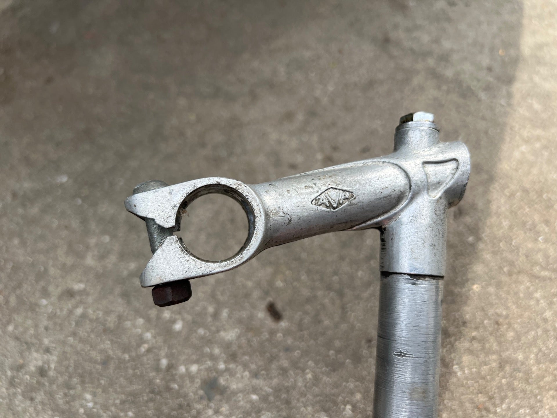 AVA Stem 25.0mm Clamp 22.0mm Steerer 75mm French Vintage Touring Bike Road Gray - Image 3
