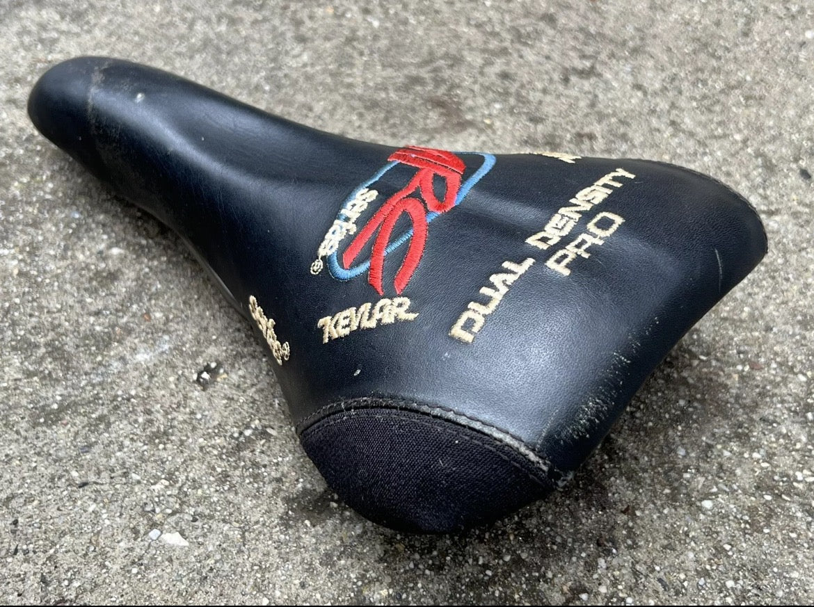 ARC Serfas Dual Density Pro Velo Saddle Vintage Retro MTB Titanium Black - Image 3