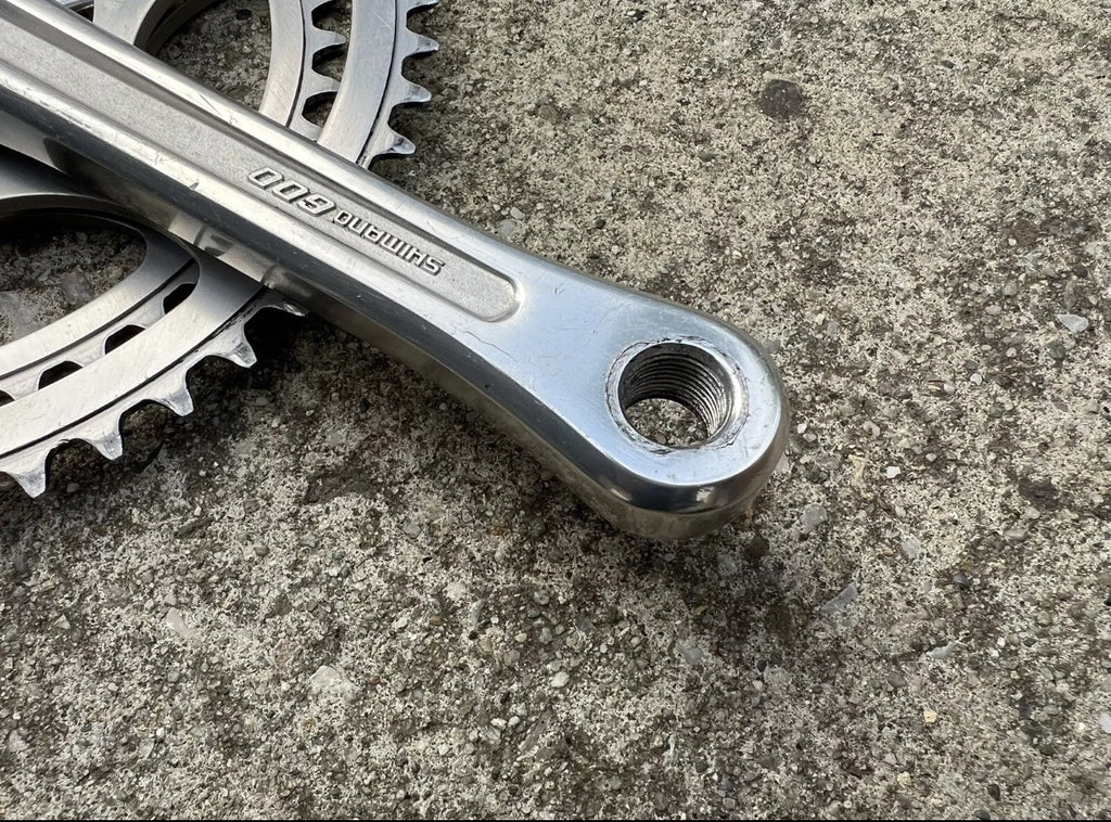Used NICE Shimano 600 Touring Forged Crankset 52/42 170mm 3 Bolt Vintage Retro Road-Bicycle Bin