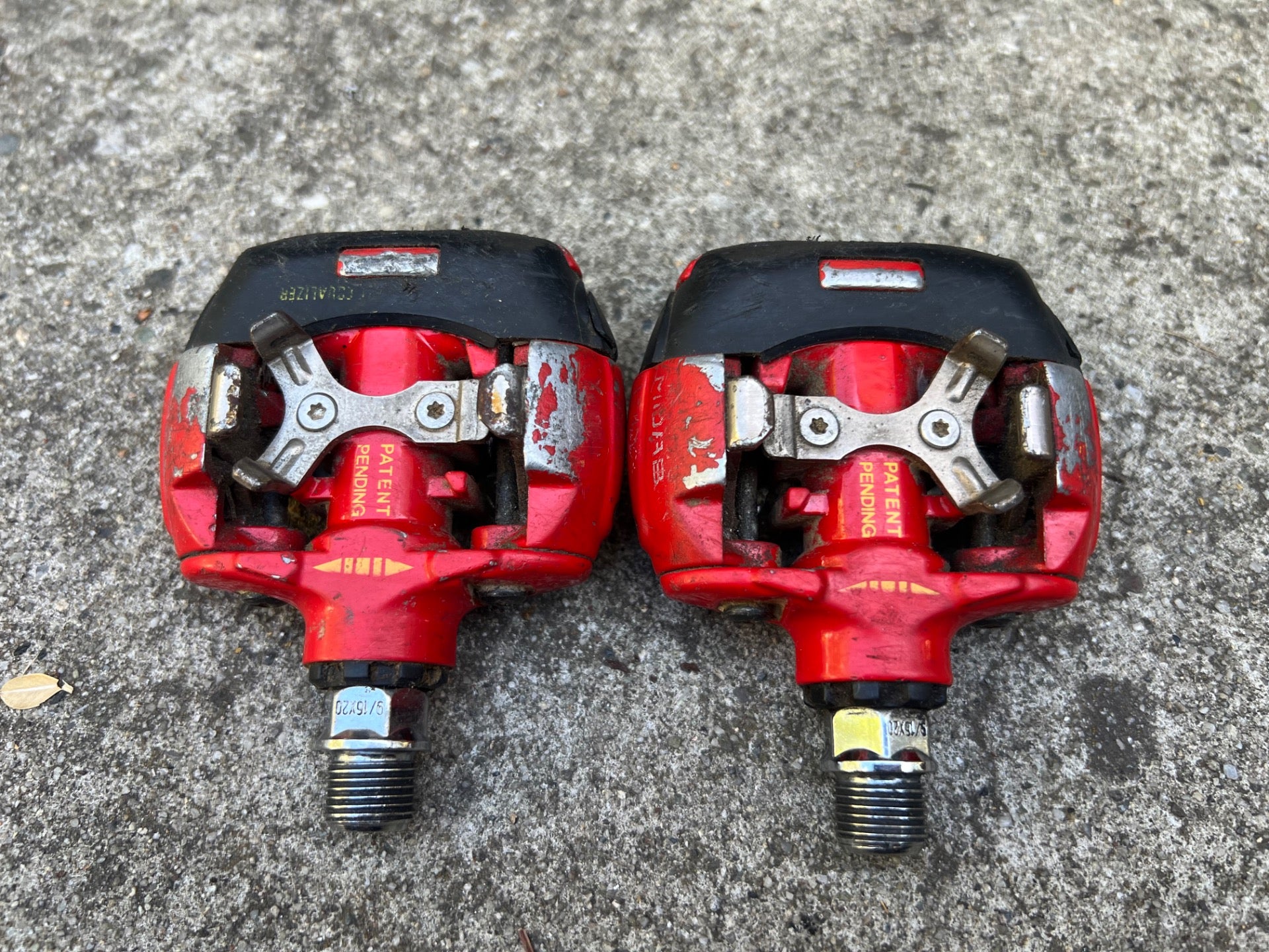 LOOK S2R Moab Clipless Pedals Red Black MTB Vintage Retro 9/16” Chrome Steel! - Image 3