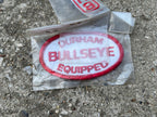 Used Vintage Bullseye Stickers & Patch Red Chrome Silver BMX MTB Hub Decals-Bicycle Bin