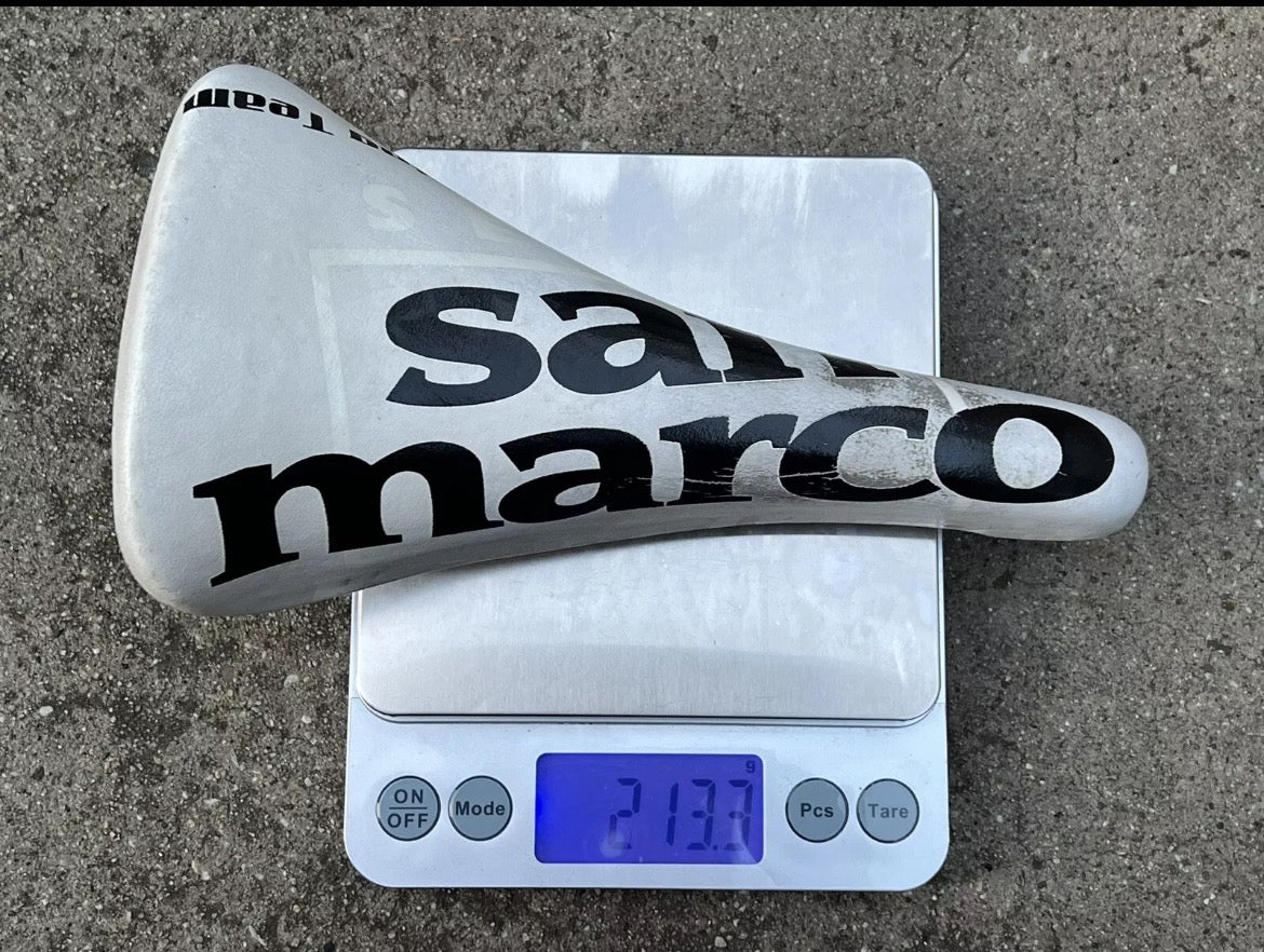 Selle San Marco Concor Light Racing Team Saddle White Retro Racing Vintage 213g - Image 5