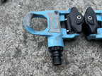 Used Look KEO Elle Sprint Clipless Pedals Blue Road Bike Gravel Cycling Black-Bicycle Bin