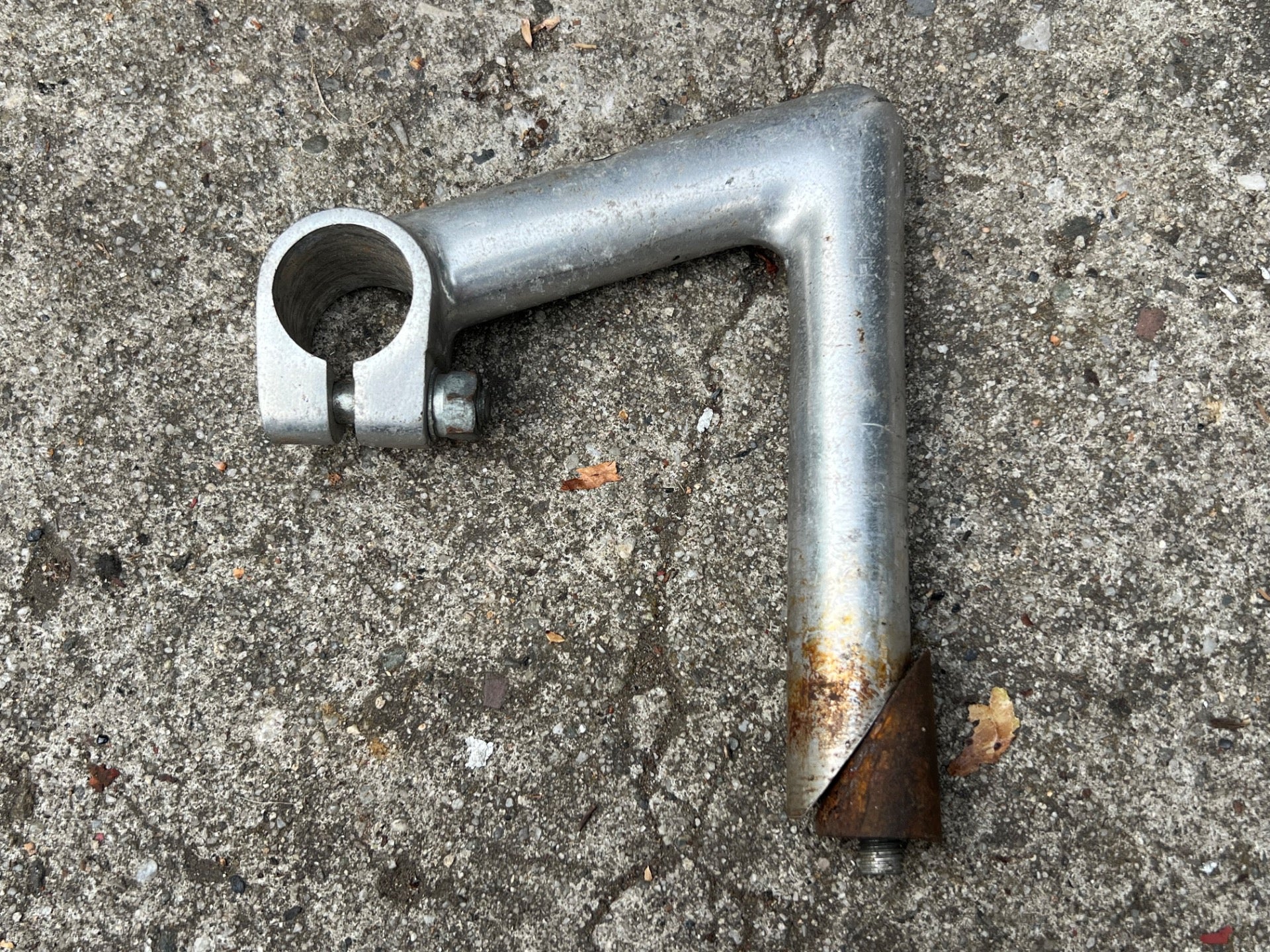 ATAX 25.0x100mm 1in 22.0mm French Quill Drop Stem Vintage Road Bike Gray Thread - Image 3
