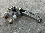 Used Huret 28.6mm Bottom Pull Front Derailleur 2x5 Chrome Vintage Double Road Touring-Bicycle Bin