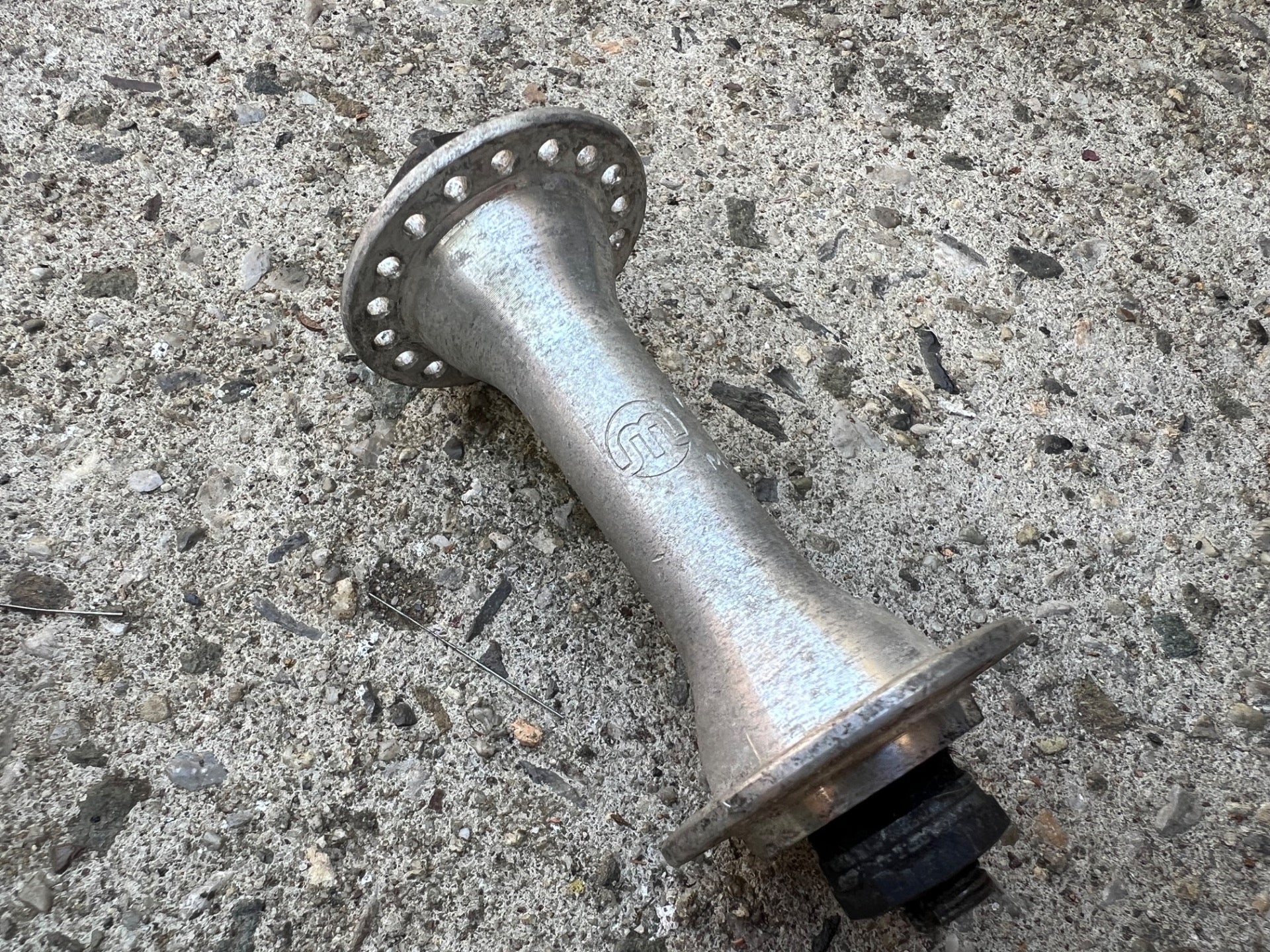 Maillard 36H Hole Front Hub 100mm Vintage Retro Road Bike Gray 89 Stamp - Image 3