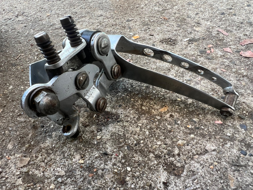 Huret Front Derailleur 28.6mm Bottom Pull Vintage Retro Bike Gray 2x5 Speed  - Image 3