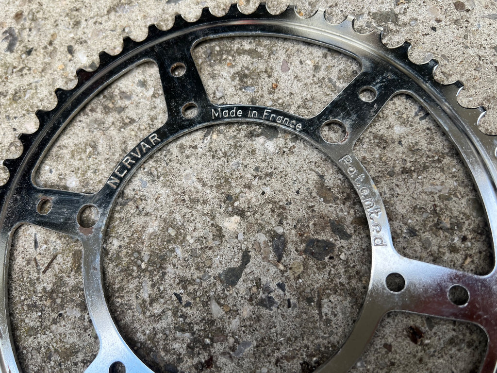 Nervar 52T 116 BCD 3 Bolt Chainring Vintage Road Bike Touring French Chrome  - Image 3