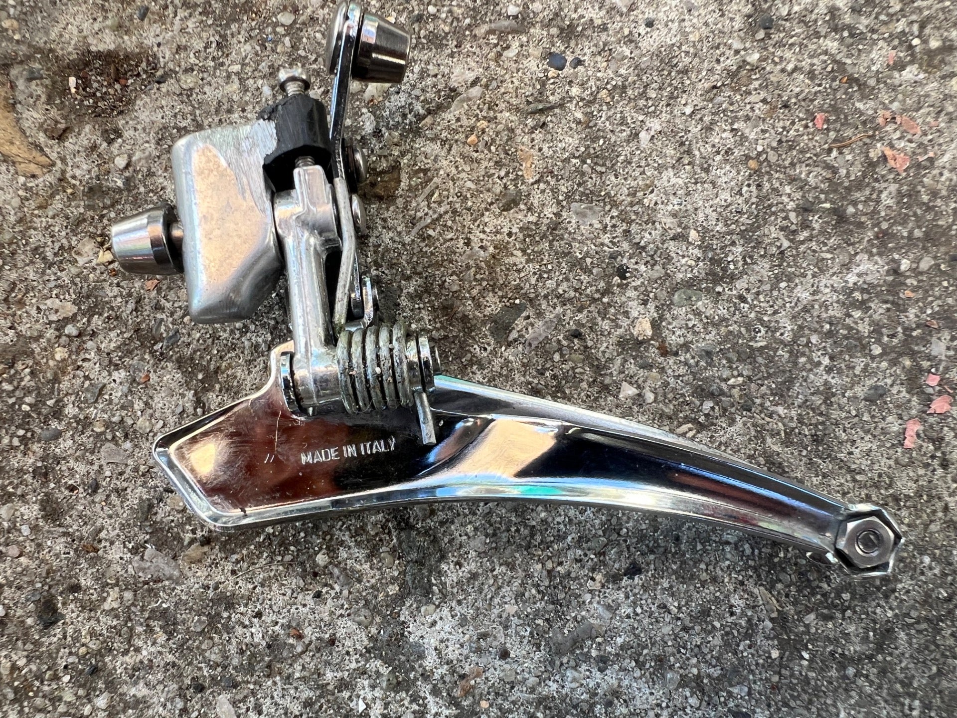 Campagnolo Athena Braze On Bottom Pull Front Derailleur Vintage Road Bike Chrome - Image 3