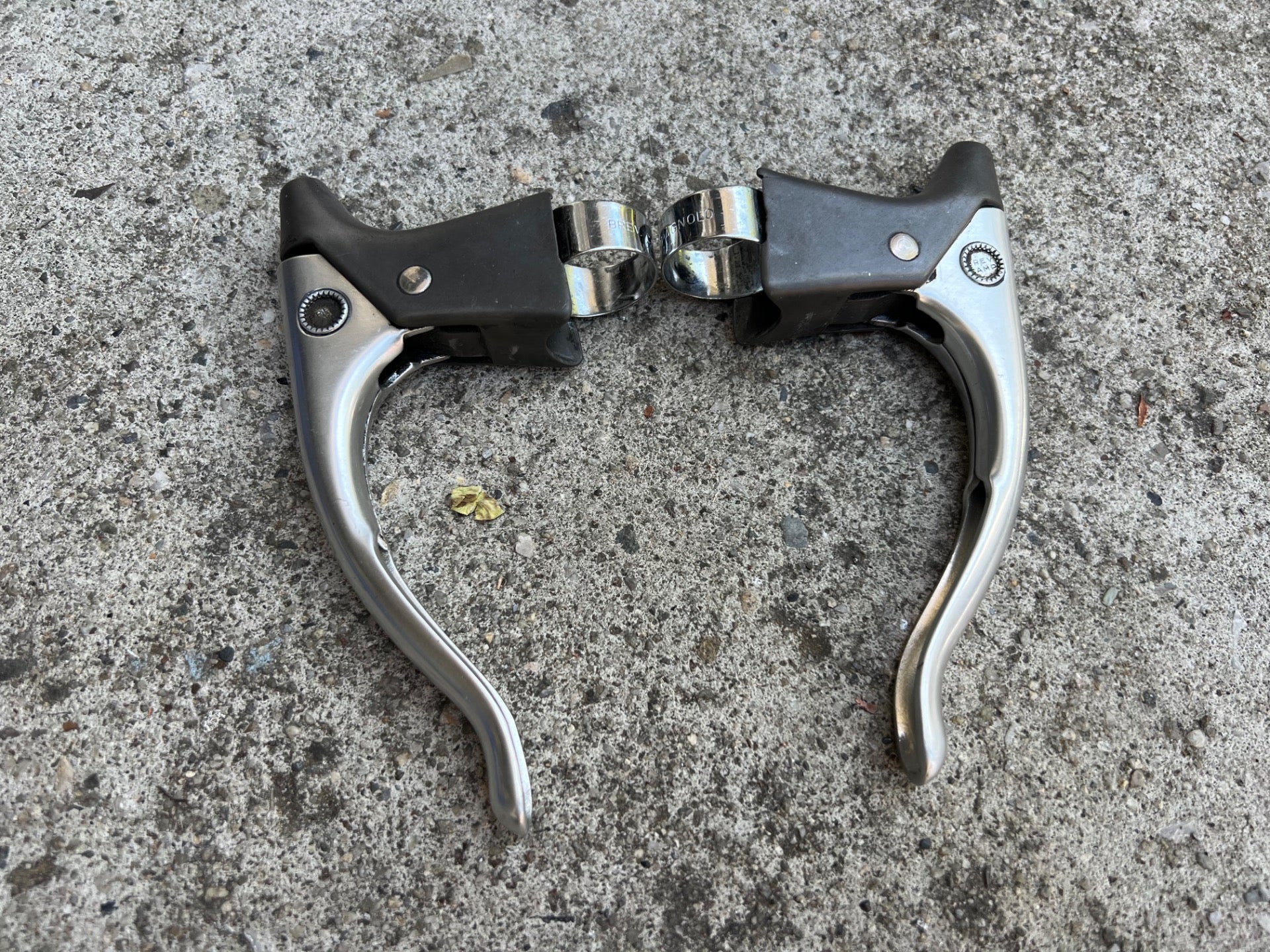 Campagnolo Nuovo Record Brake Lever Set Pair Vintage Road Bike Silver Campy - Image 3