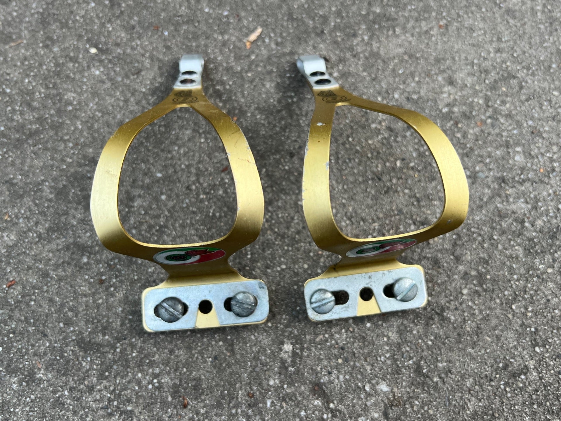 ALE Gold Toe Clips Size Small S Vintage Retro Touring Road Bike Racing Eroica  - Image 3