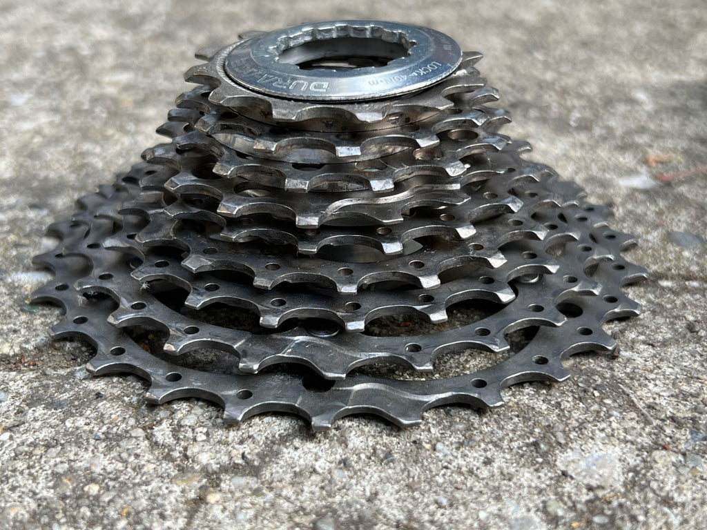 Shimano Dura Ace CS-7700 12-27T 9 Speed Cassette Titanium Road Bike Wide Range  - Image 3