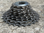 Used Shimano Dura Ace CS-7700 12-27T 9 Speed Cassette Titanium Road Bike Wide Range-Bicycle Bin