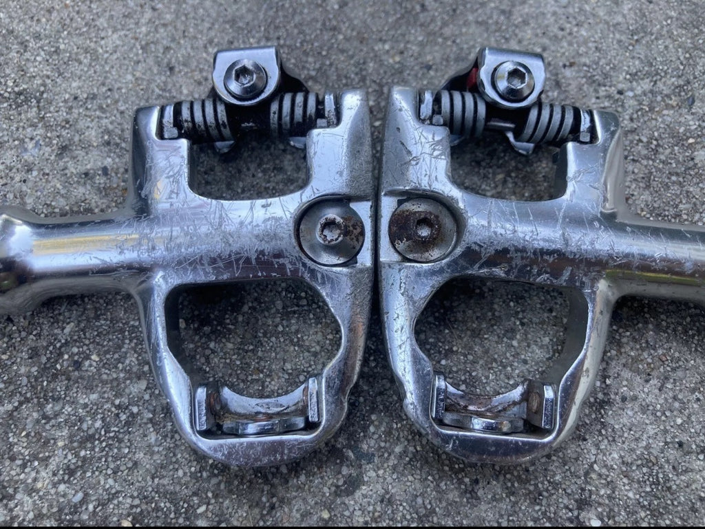 Shimano Dura Ace PD-7700 SPD-R Clipless Pedals Road Bike Vintage Silver Gray - Image 3