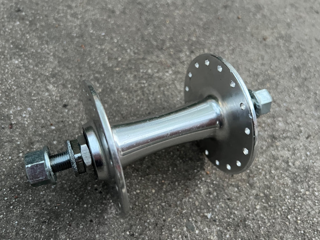 Bianchi Pista 100mm 32H Hole High Flange Front Hub Track Bolt On Silver Solid   - Image 3