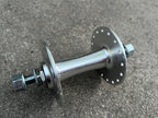 Used Bianchi Pista 100mm 32H Hole High Flange Front Hub Track Bolt On Silver Solid-Bicycle Bin