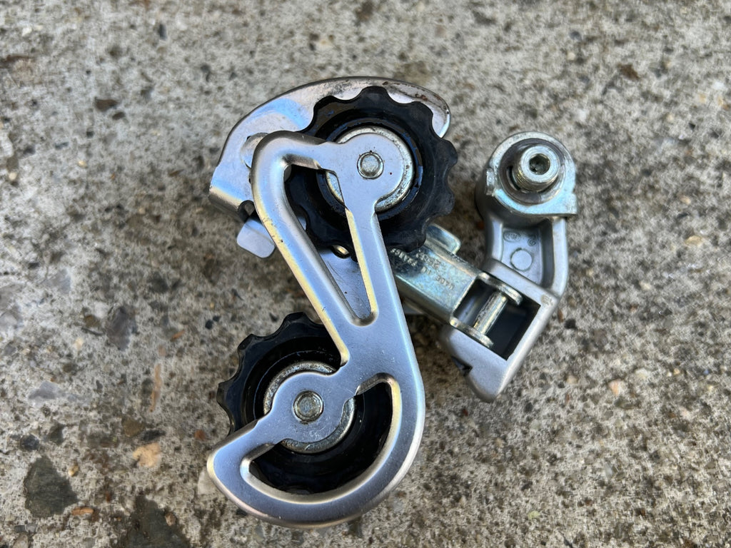 Used Huret Rival 6 Speed Rear Derailleur Short Cage Silver Vintage Retro Road Bike-Bicycle Bin