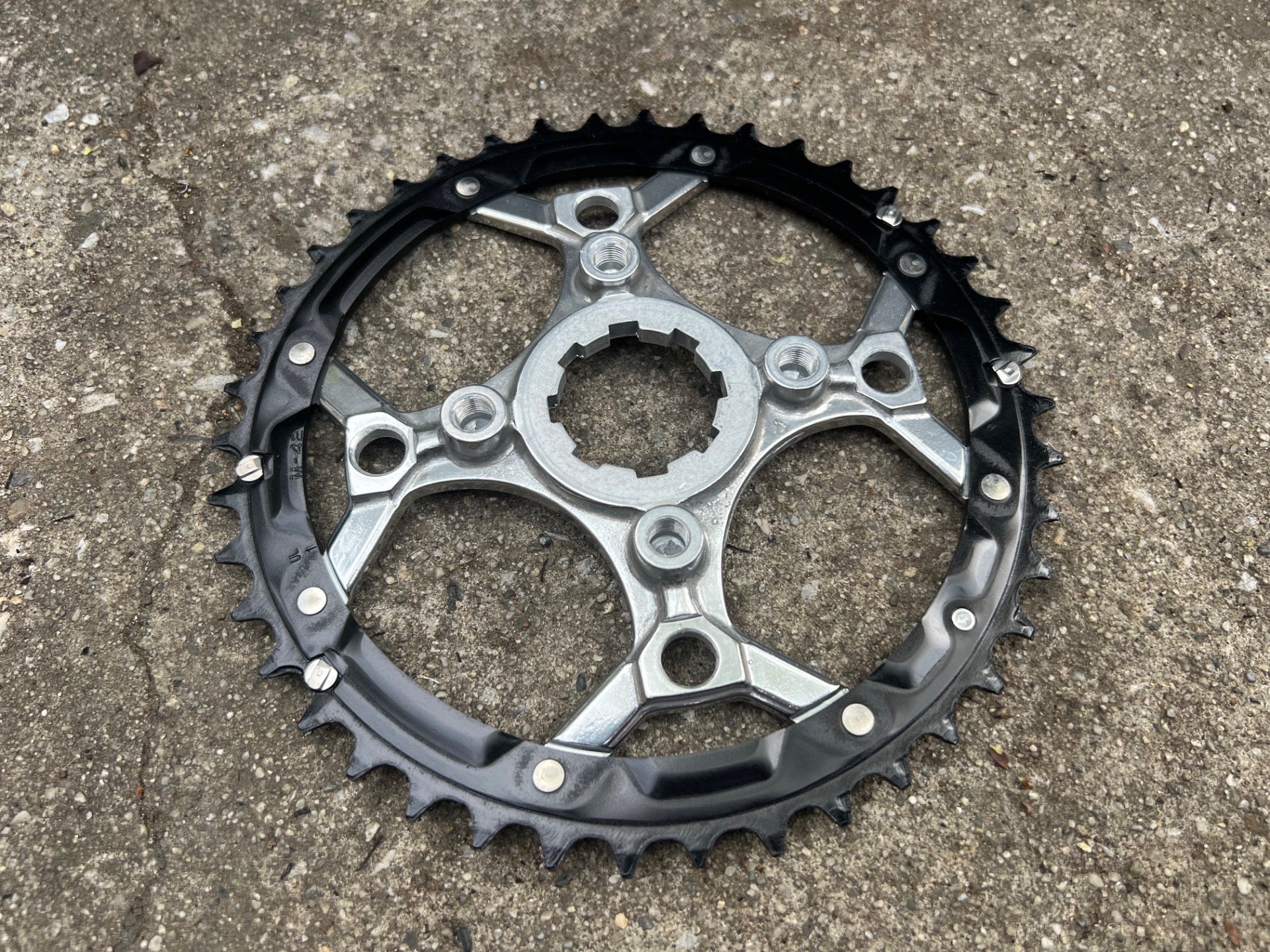 NOS Shimano Deore LX 42T Chainring IG Direct Mount 104/64 BCD Silver Black MTB - Image 3