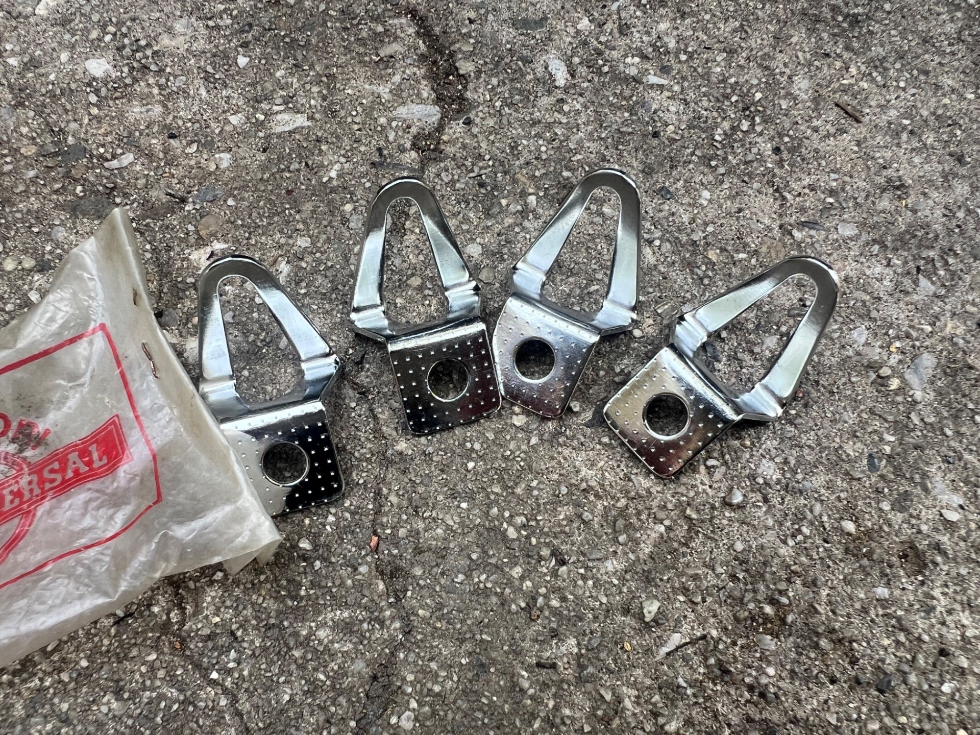 Vintage Universal Caliper Brake Pad Holders Guides Steel Chrome Rim Brake Eroica - Image 3