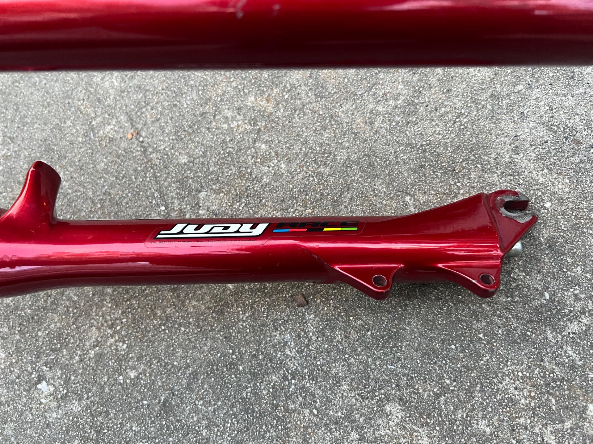 SERVICED RockShox Judy Race 80mm 1 1/8” Threadless Fork Red Vintage MTB Disc  - Image 9