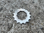 Used SRP 15T Tooth Titanium Cassette Cog Shimano Hyperglide Vintage MTB 8 Speed Gray-Bicycle Bin