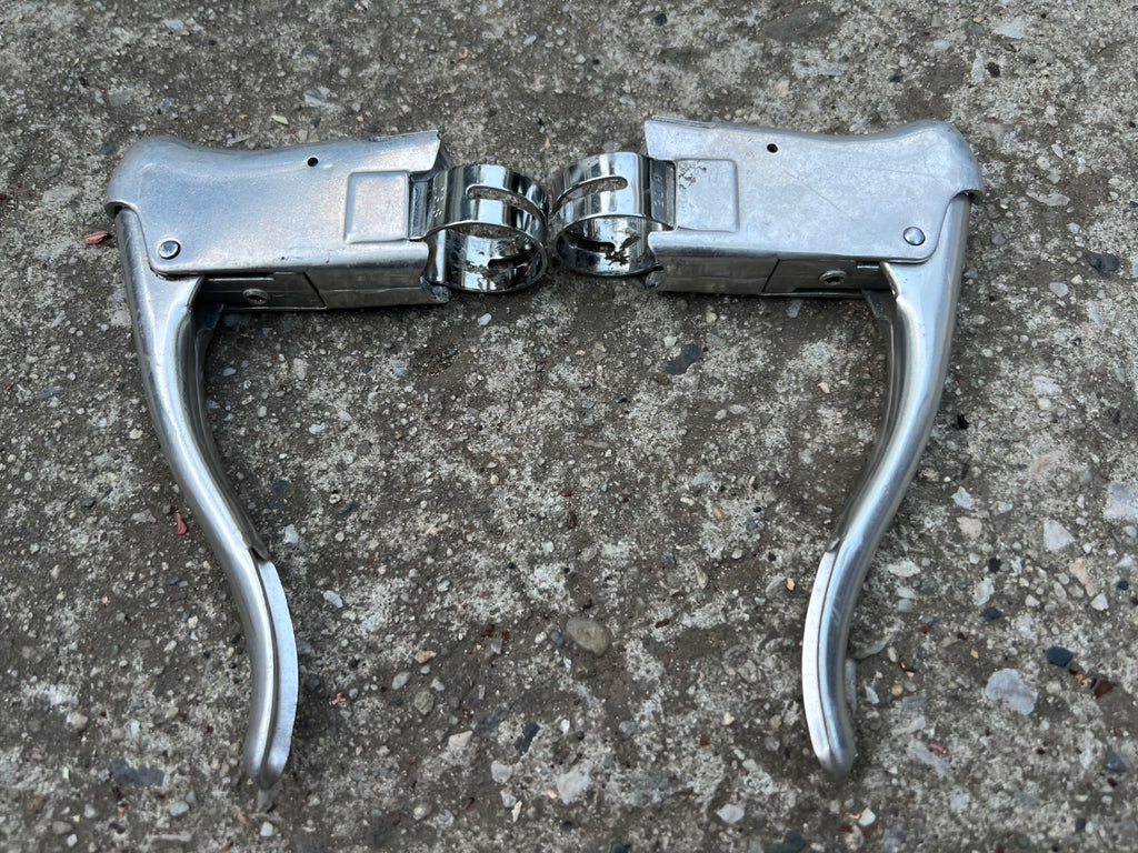 Shimano 600 AX Aero Brake Levers Vintage Retro Road Bike Drop Bar Silver Alloy - Image 3