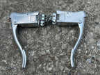 Used Shimano 600 AX Aero Brake Levers Vintage Retro Road Bike Drop Bar Silver Alloy-Bicycle Bin