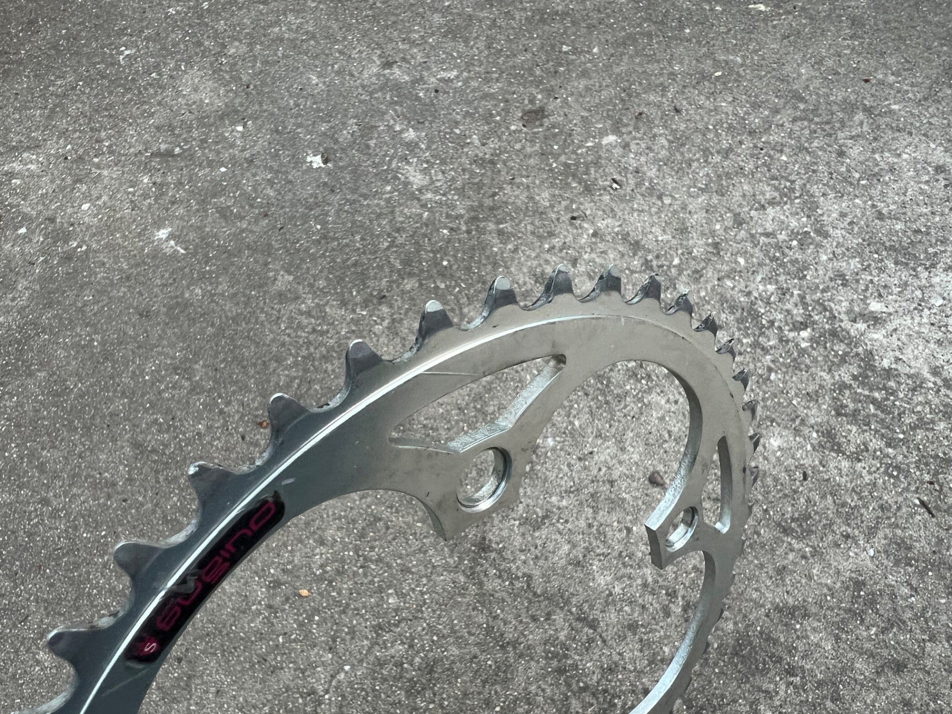 Sugino 130BCD 48T Tooth Chainring Silver Anodized Polished Road Bike Vintage  - Image 3