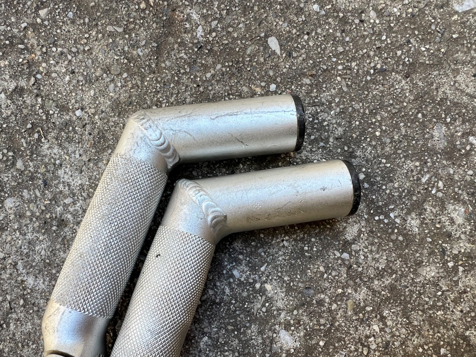 Gary Fisher Control Tech Aluminum Welded Angle Bar Ends Silver Vintage Retro MTB - Image 3
