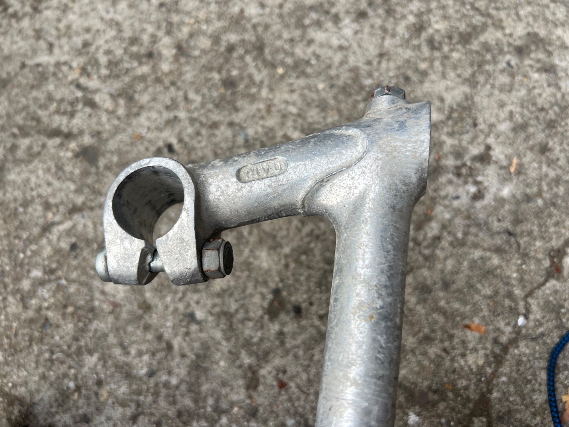 Pivo 25.0x80mm 1in 22.0mm French Quill Drop Stem Vintage Road Bike Gray Silver   - Image 3