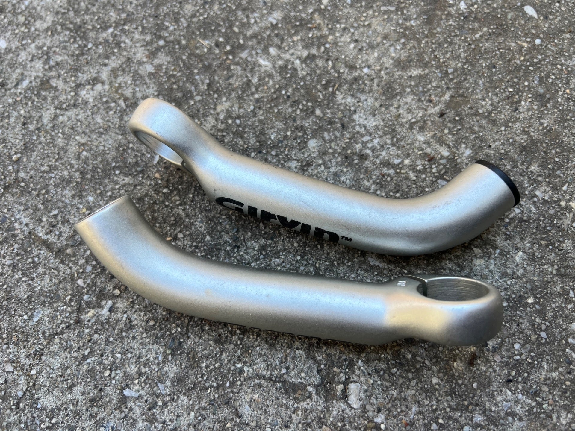 Girvin Silver Aluminum Bar Ends Vintage Retro MTB Mountain Bike VGC - Image 3