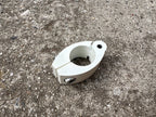 NOS Strong 25.4mm BMX Seatpost Clamp Hinged Hinge Bolt On White Retro OG 80’s-Bicycle Bin